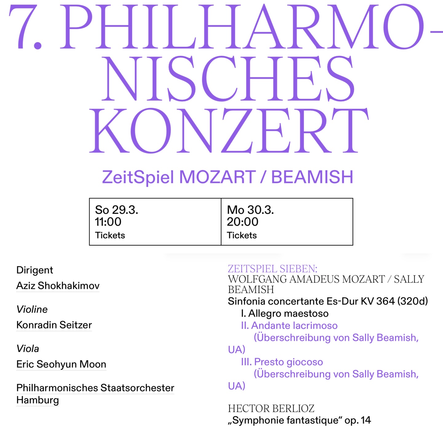 Grateful for the opportunity to perform Mozart’s Sinfonia concertante (with a twist!!) with the @staatsorchesterhamburg Philharmonisches Staatsorchester Hamburg. Sharing the stage with my wonderful colleagues and bringing this music into life in the @elbphilharmonie is something I cannot wait!
It will be a world-premiere for the 2nd and 3rd movement of the Sinfonia Concertante which are a re-writing based on Mozart’s music by Sally Beamish. Making this well-known piece a contemporary.
I cannot thank enough to my colleagues and the board of the orchestra to make this happen! Thank you and see you there!😉